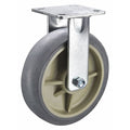 Rigid Plate Caster, TPR, 8 in., 675 lb.
