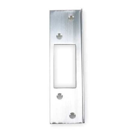 Door Latch Guard, Aluminum, Aluminum, 6"L x 1-3/4"W