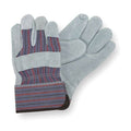 Leather Gloves, Cowhide, Safety Cuff, Wing Thumb, Full Finger, Gray, S, 1 PR