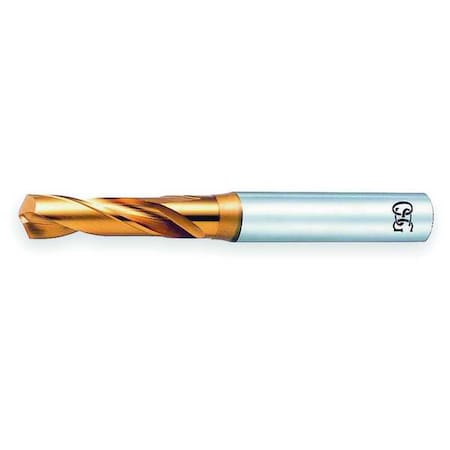 Screw Machine Drill Bit, #7 Size, 130 Degrees Point Angle, Cobalt Steel, TiN Finish, Spiral Flute