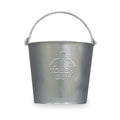 3 1/2 gal Round Bucket, 11 in H, 11 13/64 in Dia, Silver, Galvanized Steel