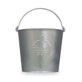 3 gal Round Bucket, 10 1/4 in H, 11 1/4 in Dia, Silver, Galvanized Steel