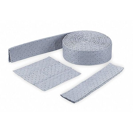Sorbent Roll, 7 gal, 15 in x 50 ft, Universal, Gray, Polypropylene