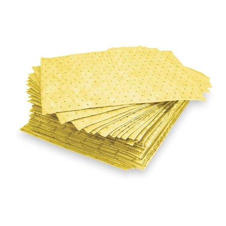 Sorbent Pad, 19 gal, 15 in x 19 in, Universal, Yellow, 100 PK