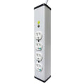 Outlet Strip, Switched, Medical Grade, 4 5-15R, 5-15P, 6 ft., White