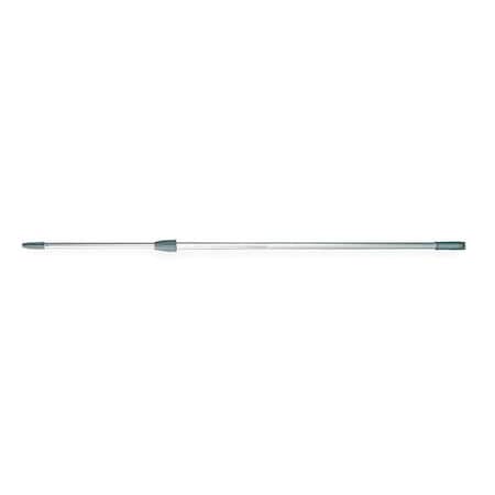 96 in Threaded Telescoping Pole, Silver, Aluminum/Plastic