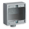 Weatherproof Electrical Box, 32 cu in, FS Box Type, 2 Gangs, Malleable Iron, Square Shape