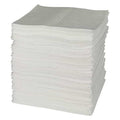 Sorbent Pad, 51 gal, 15 in x 19 in, Oil, White, Polypropylene