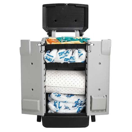 Spill Kit, 22 gal Volume Absorbed per Kit, Kaddie, Gray