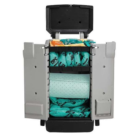 Spill Kit, 22 gal Volume Absorbed per Kit, Kaddie, Gray