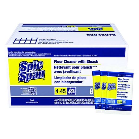 Powder Bleach Floor Cleaner, 2.2 oz., PK45