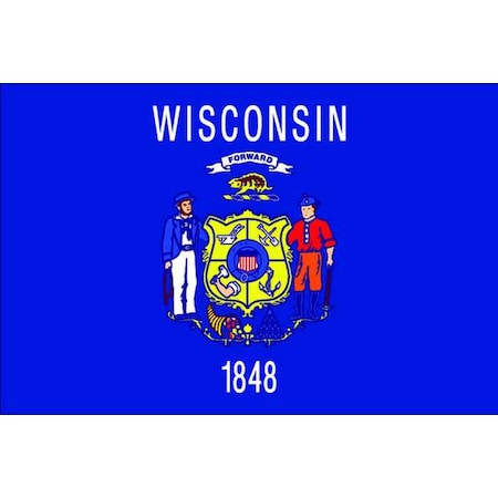 Wisconsin State Flag, 3x5 Ft