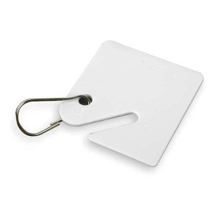 Blank Key Tags, 1 1/2 in H x 1 1/2 inW, White, 50 PK