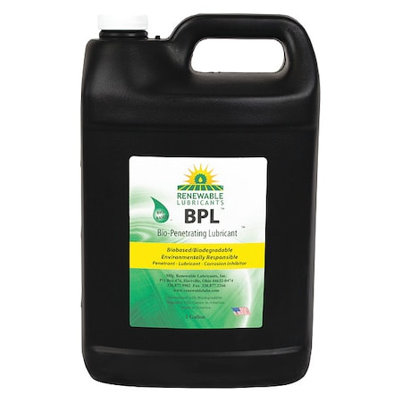 Lubricant, 1 gal., Jug, Vegetable Oil, Yellow