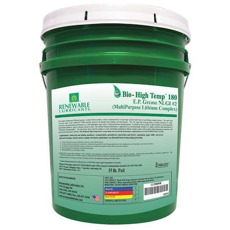 Grease, EP High Temp, HT 180, NLGI 2, 35Lbs