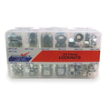 Zinc Plated Finish Steel Nylon Insert Hex Lock Nut Assortment, 104 pc.