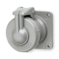 Pin & Sleeve Receptacle, 30 A, 600V AC/250V DC, Three Phase, 3 Pole, Style 2 Grounding, Gray