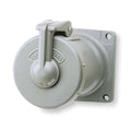 Pin & Sleeve Receptacle, 100 A, 600V AC/250V DC, Single Phase, 2 Pole, Style 2 Grounding, Gray