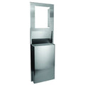 enMotion 10 gal Rectangular Indoor Metal Can, Silver, None, Stainless Steel, 17 1/4 in