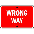 Wrong Way Traffic Sign, 24 in H, 36 in W, Aluminum, Horizontal Rectangle, English, R5-1A-36DA