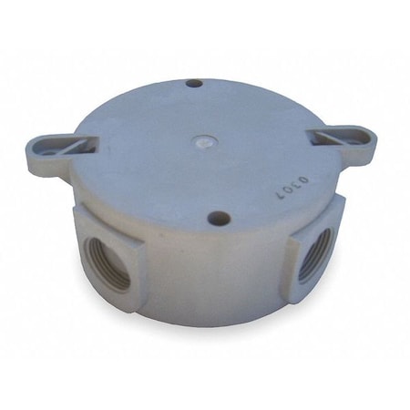 HazLocCeilngBox,4 3/4""L,4 3/4""W,2""H,Gray