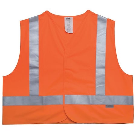3XL Flame Resistant High Visibility Vest, Orange (Formerly Condor)