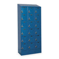 Box Locker, 36 in W, 18 in D, 78 in H, (3) Wide, (6) Tier, Marine Blue