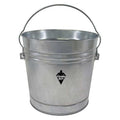 6 gal Round Trash Can, Silver, Galvanized steel