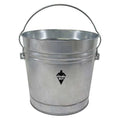 10 gal Round Trash Can, Silver, Galvanized steel