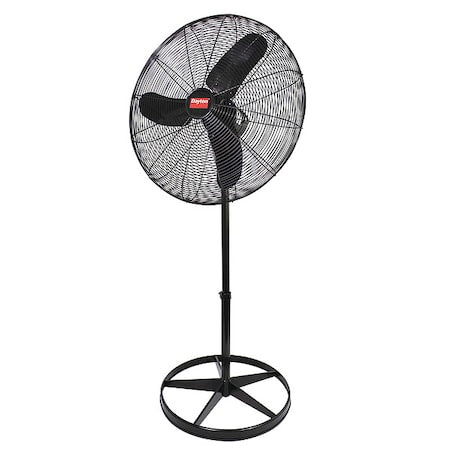 Light Duty Quiet Design Industrial Fan, Pedestal Mount, 30 in Blade Dia, 115V, Oscillating