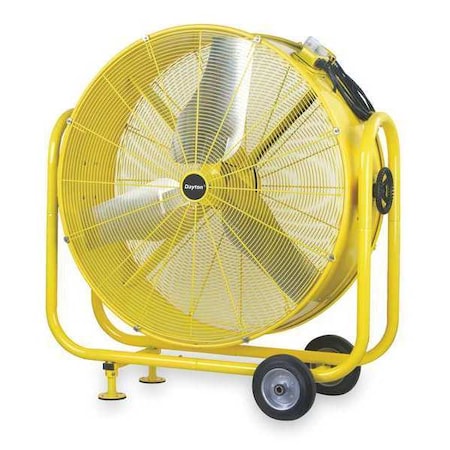 Outdoor Air Circulator, Floor Mount, 36 in Blade Dia, 120V, 8350/12,250 cfm, Non-Oscillating