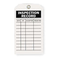 Tag, Inspection, Polyester, 7 in H x 4 in W, White, Rectangle, 10 PK