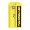 Production Status Tag, Cleaning and Maintenance, Polyester, 3 in H x 5 3/4 in W, Yellow, Rectangle