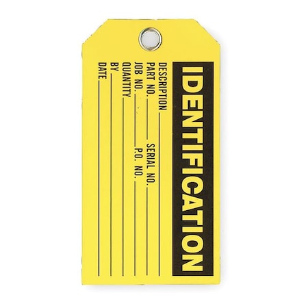 Production Status Tag, Cleaning and Maintenance, Polyester, 3 in H x 5 3/4 in W, Yellow, Rectangle