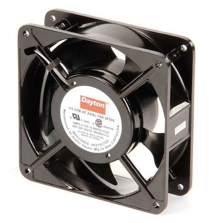 Axial Fan, Square, 230V AC, 1 Phase, Aluminum, 4 11/16 in W.