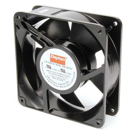 Axial Fan, Square, 115V AC, 1 Phase, Aluminum, 4 11/16 in W.