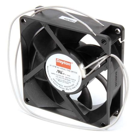 Axial Fan, Square, 115V AC, 1 Phase, PBT Plastic, 3 1/8 in W.