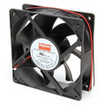Axial Fan, Square, 24V DC, - Phase, PBT Plastic, 4 11/16 in W.