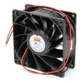 Axial Fan, Square, 24V DC, - Phase, PBT Plastic, 3 5/8 in W.