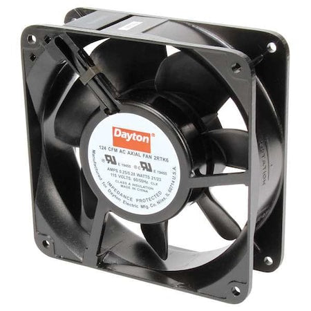 4-11/16 in H x 4-11/16 in W Square Axial Fan, 1-1/2 in D, 124 CFM, 115V AC, IP20