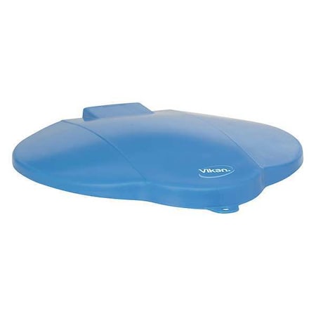 Round Pail Lid, 12 1/4 in Dia, Blue, Polypropylene