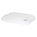 Round Pail Lid, 12 1/4 in Dia, White, Polypropylene