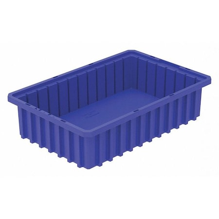 Industrial Grade Polymer, Divider Box, Blue, 16 1/2 in L, 4 in H