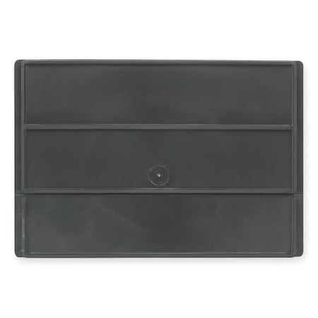 Plastic Divider, Black, 20 in L, 7 in H, 6 PK