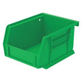Hang & Stack Storage Bin, Plastic, Green, 3 in H, 4 1/8 in W, 5 3/8 in L