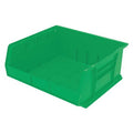 Hang & Stack Storage Bin, 16-1/2 in W x 14-3/4 in L x 7 in H, 75 lb Load Capacity, Green, Plastic