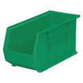 Hang & Stack Storage Bin, Plastic, Green, 9 in H, 8 1/4 in W, 18 in L