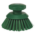 3 3/4 in W Scrub Brush, Stiff, 3 in L Handle, 3 3/4 in L Brush, Green, Plastic, 5 in L Overall
