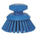 3 3/4 in W Scrub Brush, Stiff, 3 in L Handle, 3 3/4 in L Brush, Blue, Plastic, 5 in L Overall
