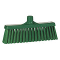 12 in Sweep Face Broom Head, Stiff, Synthetic, Green